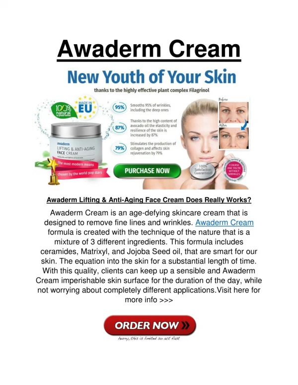 Awaderm Cream Reviews
