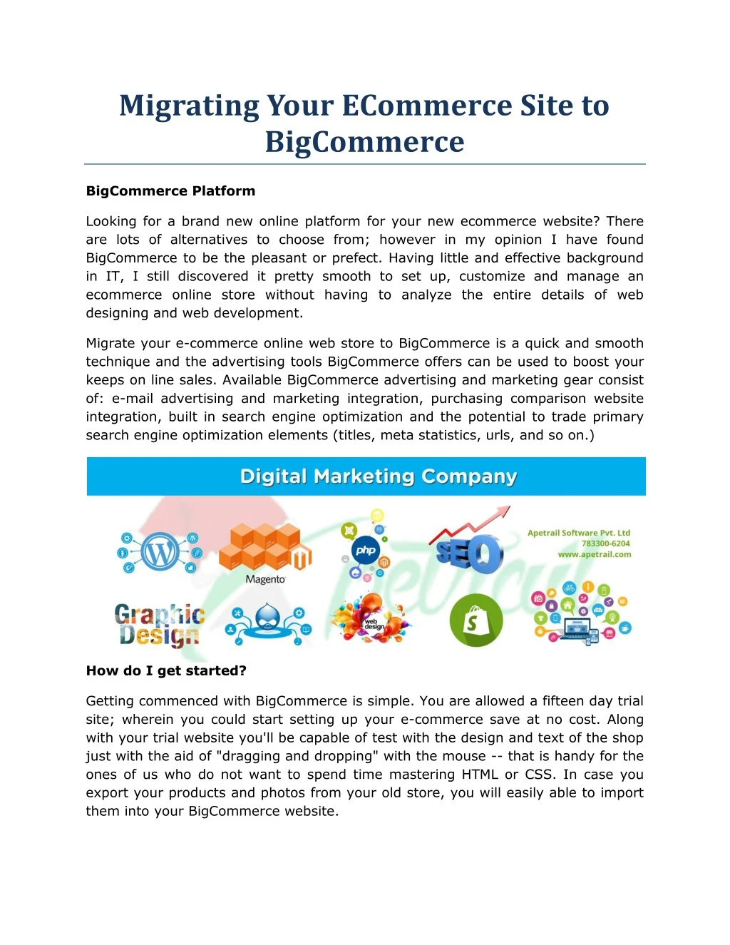 migrating your ecommerce site to bigcommerce