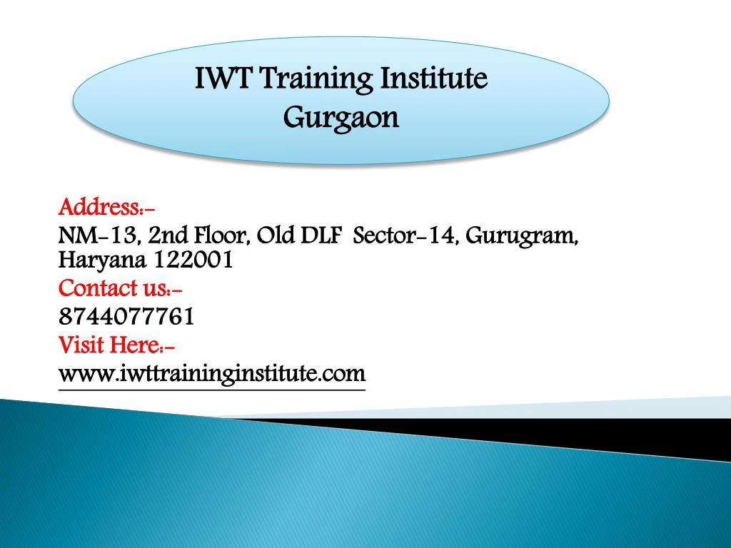 iwt training institute gurgaon