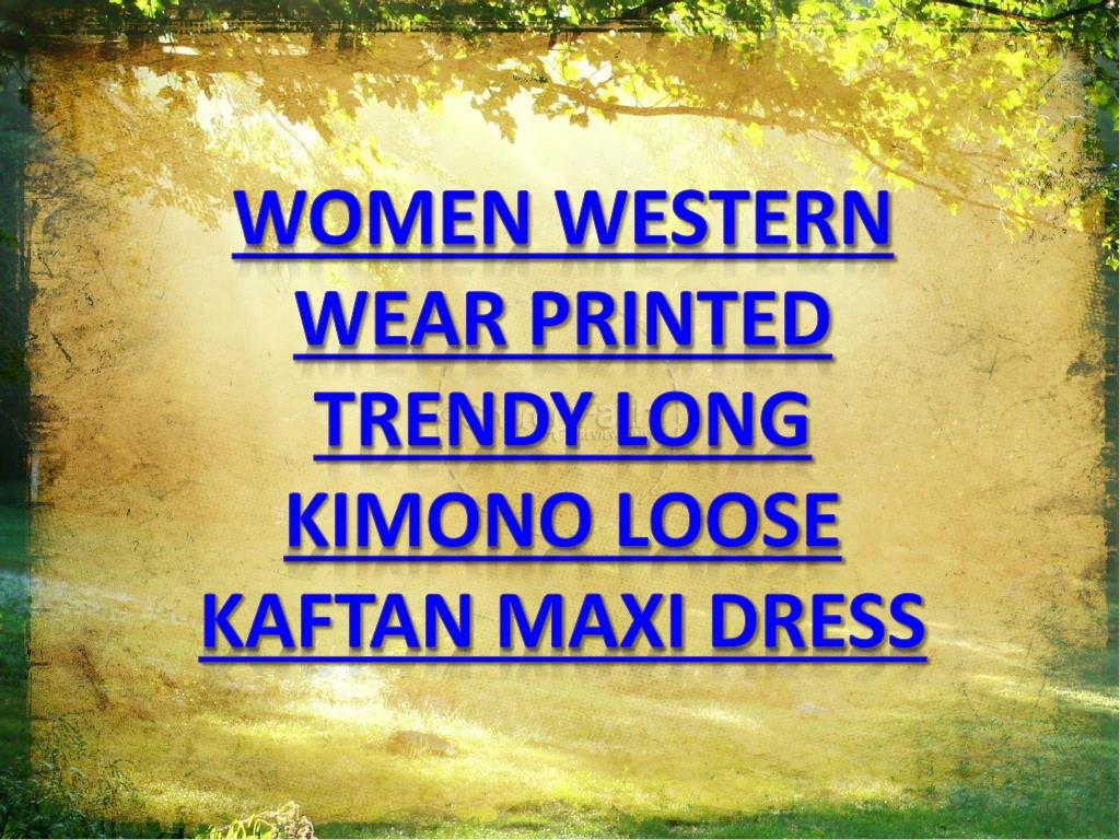 women western wear printed trendy long kimono