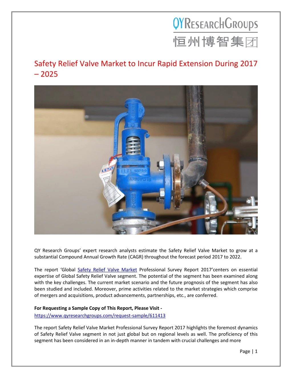 safety relief valve market to incur rapid