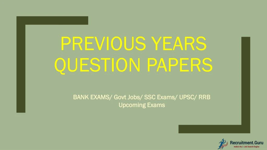 previous years question papers