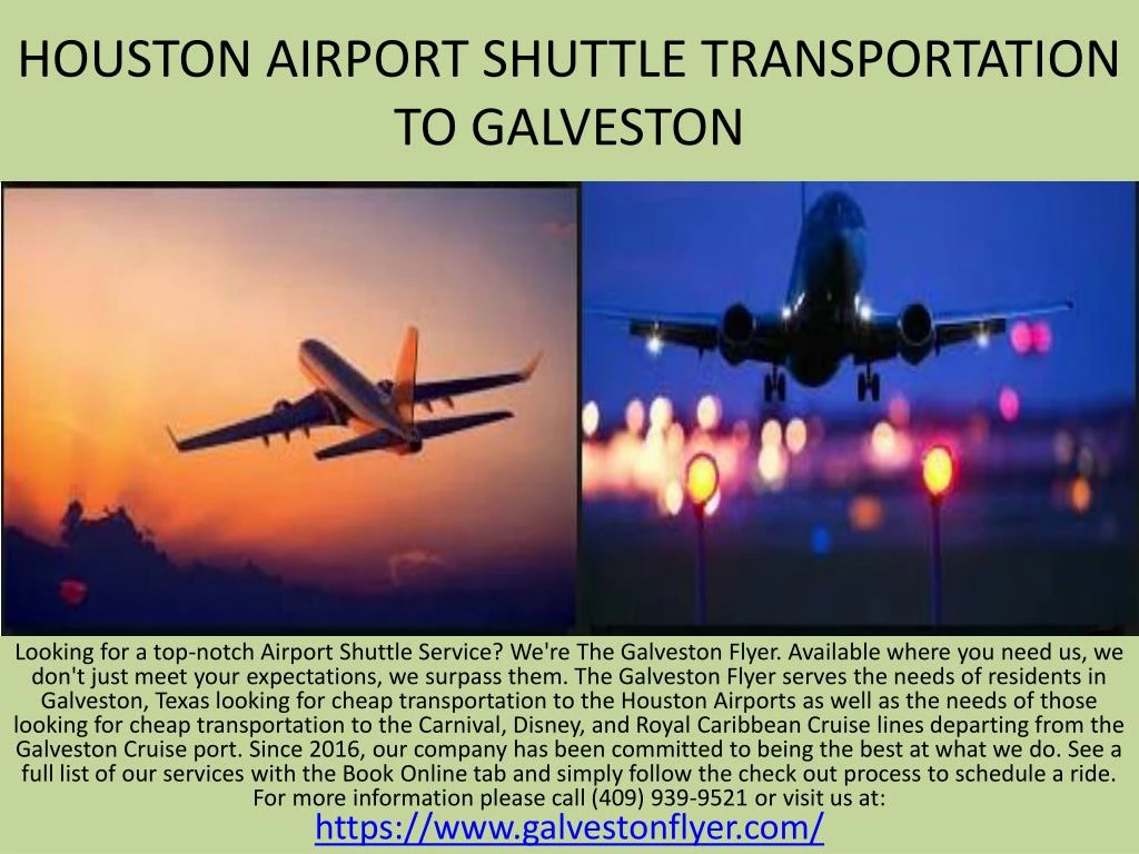 houston airport shuttle transportation to galveston