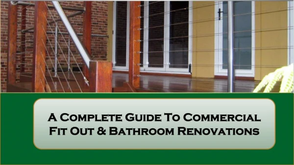 A Complete Guide To Commercial Fitout & Bathroom Renovations