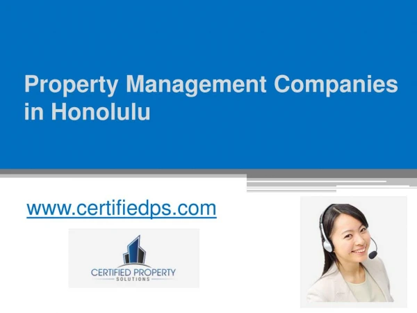 Property Management Companies in Honolulu - www.certifiedps.com