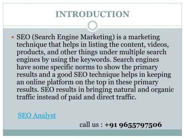 SEO Experts in Chennai,India.Search Engine Specialist.Website Analyst.