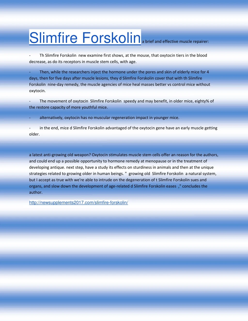 slimfire forskolin a brief and effective muscle