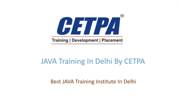 Java Training In Delhi