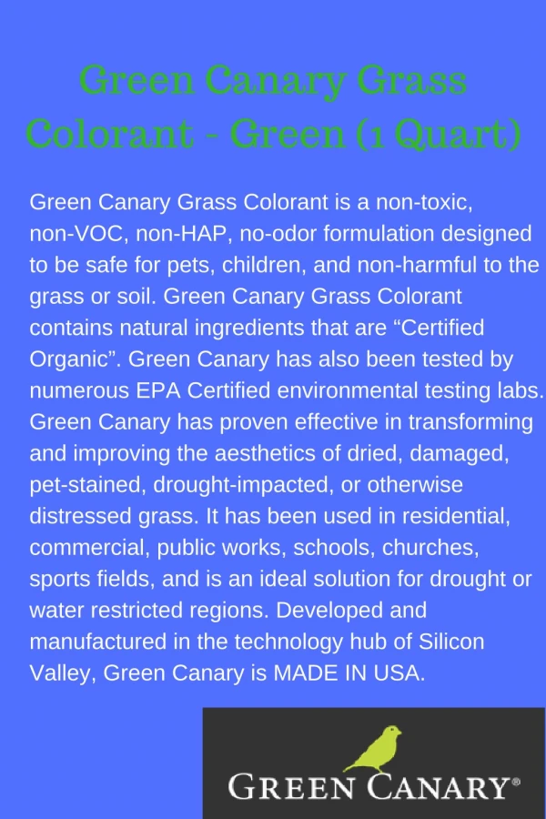 Green Canary Grass Colorant - Green (1 Quart)