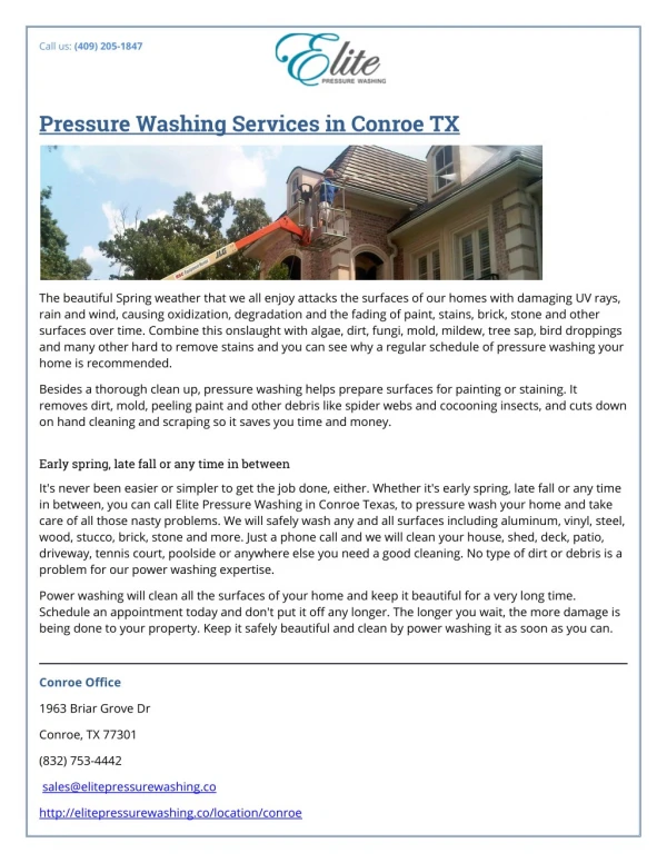 Elite Pressure Washing - Conroe - Texas