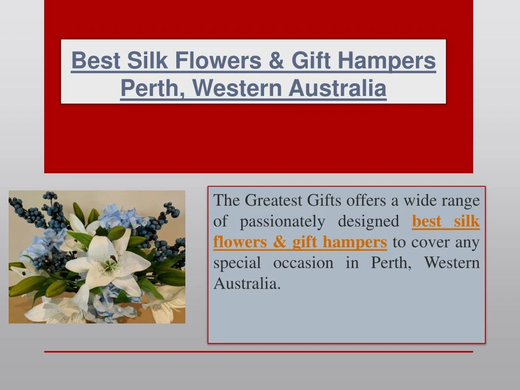 best silk flowers gift hampers perth western australia