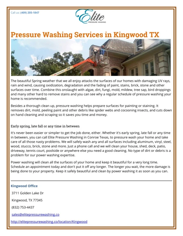 Elite Pressure Washing - Kingwood - Texas