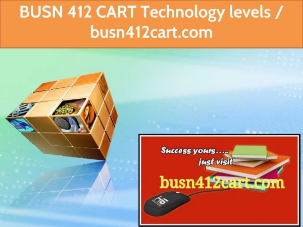 BUSN 412 CART Technology levels / busn412cart.com