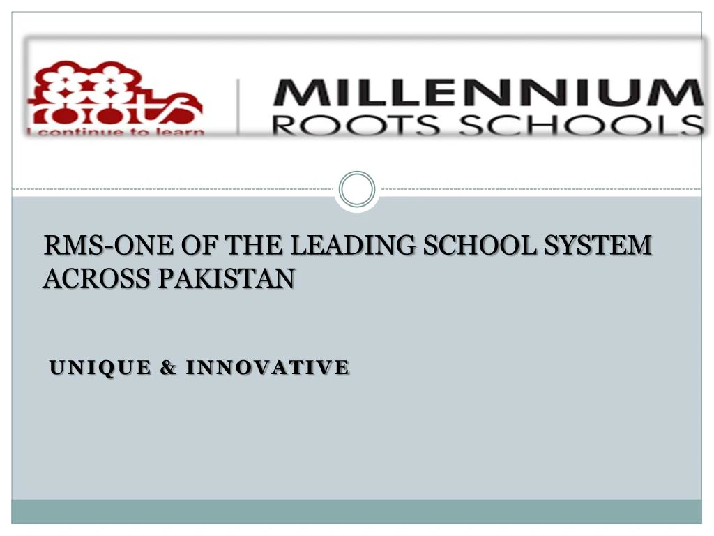rms one of the leading school system across pakistan