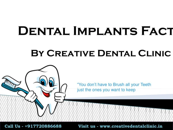 Dental implant facts by Creative dental clinic Pune