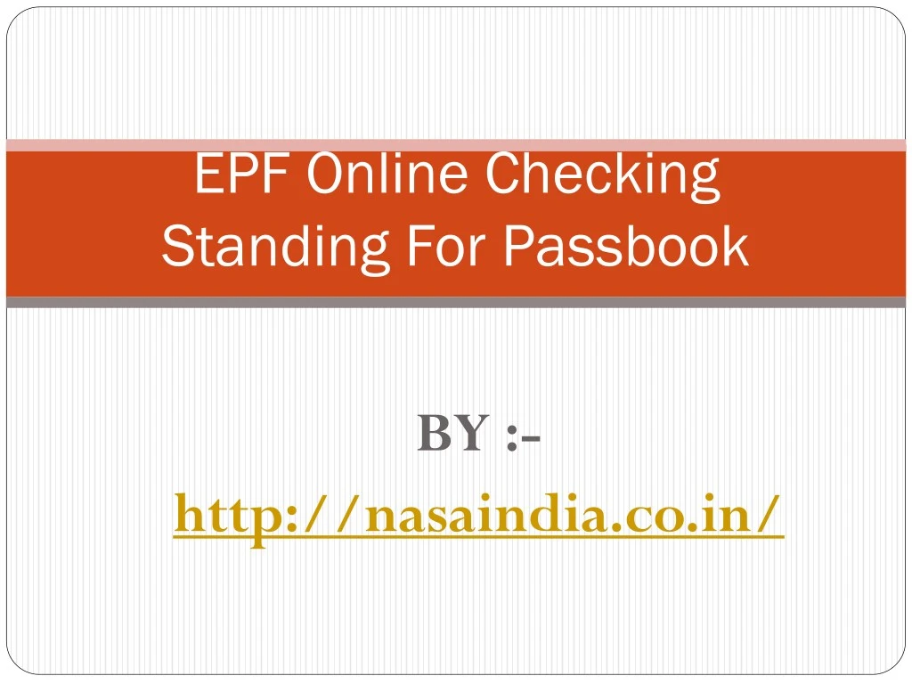 epf online checking standing for passbook
