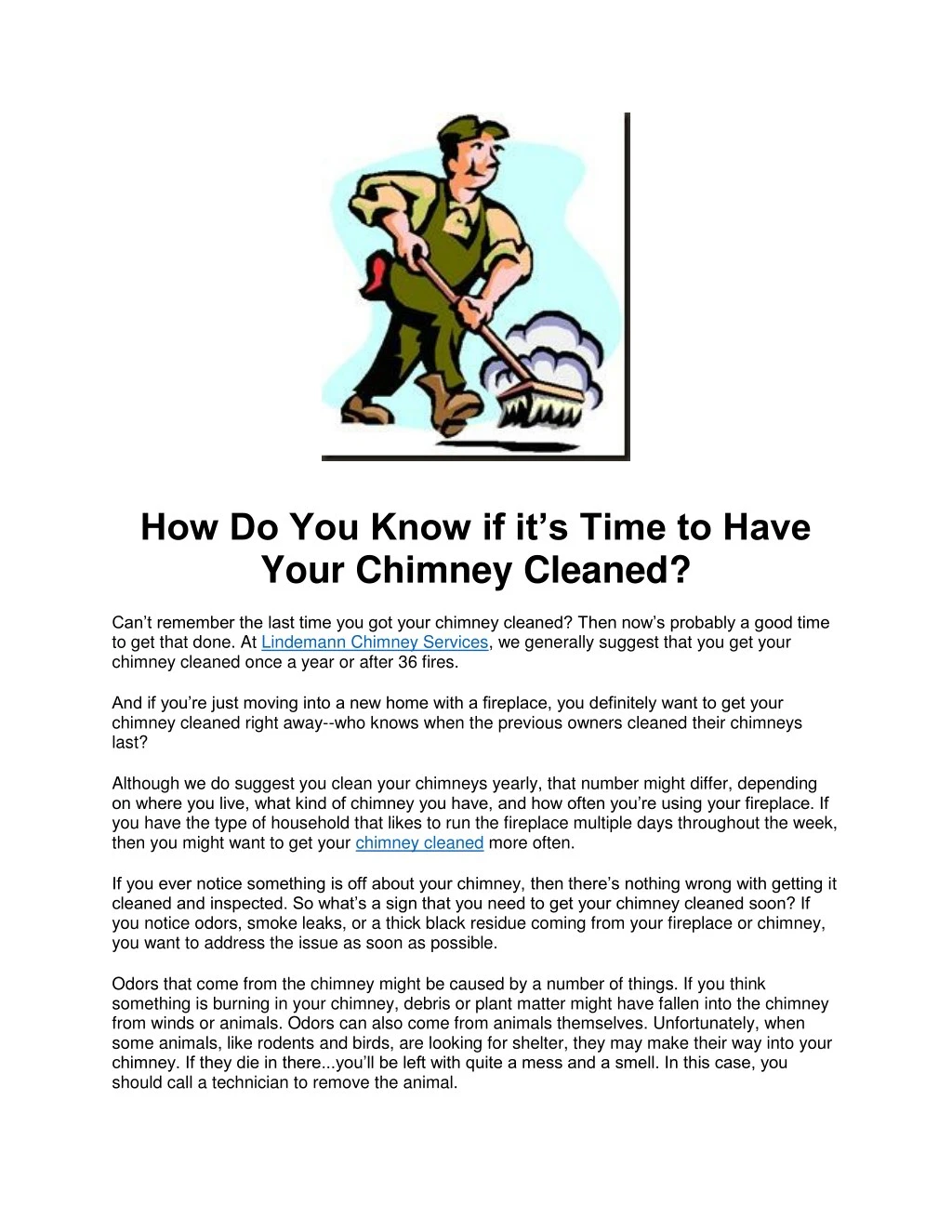 how do you know if it s time to have your chimney