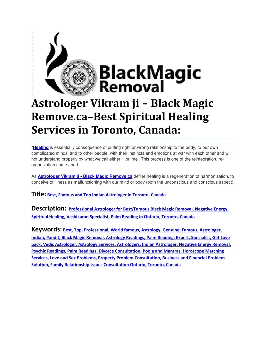 astrologer vikram ji black magic remove ca best