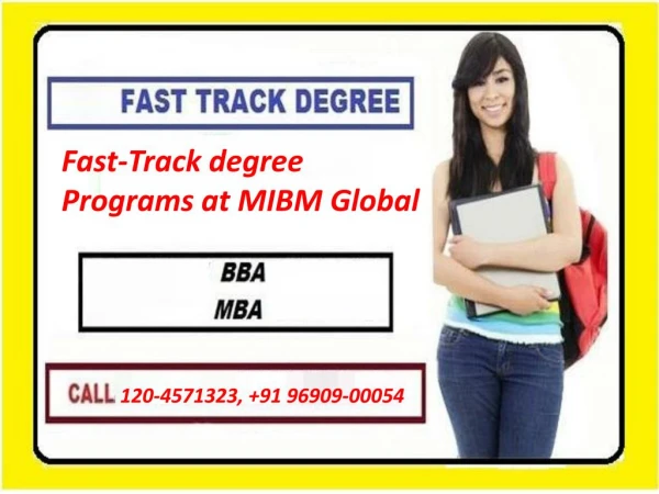 Fast-Track degree Programs in India