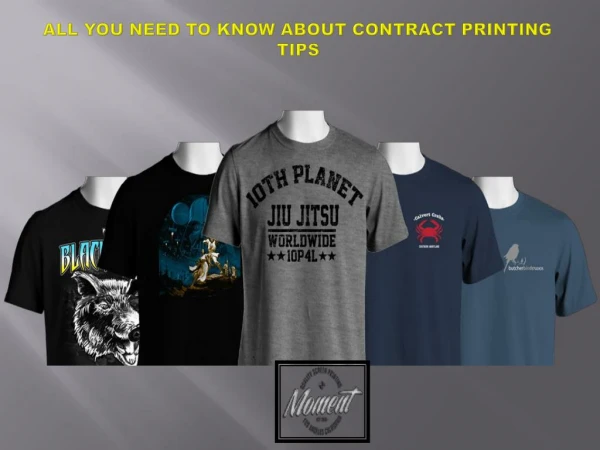All You Need To Know About Contract Printing Tips