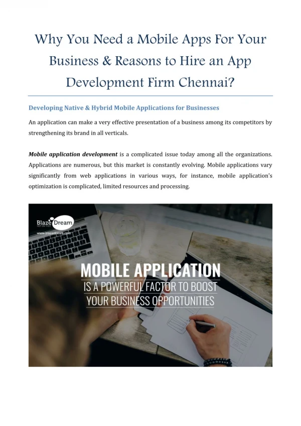 Mobile App Development Company India