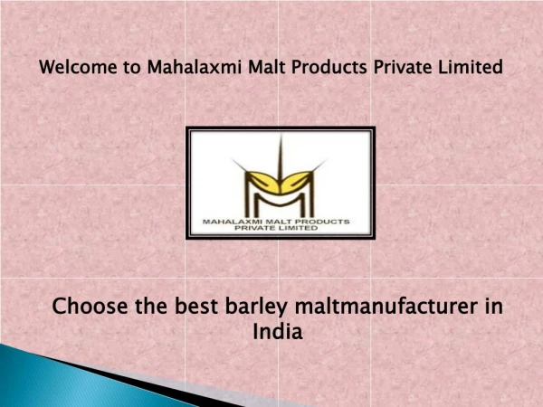 malt flour in India, malt manufacturer in India