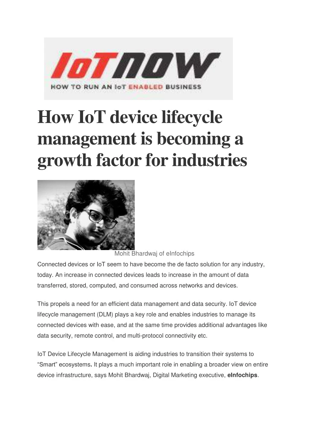 how iot device lifecycle management is becoming