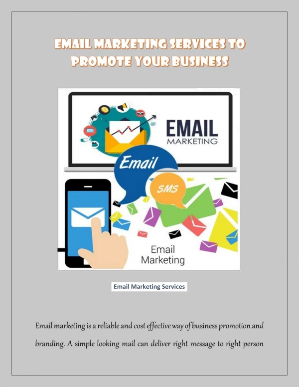 Email Marketing Services at Reasonable Costing
