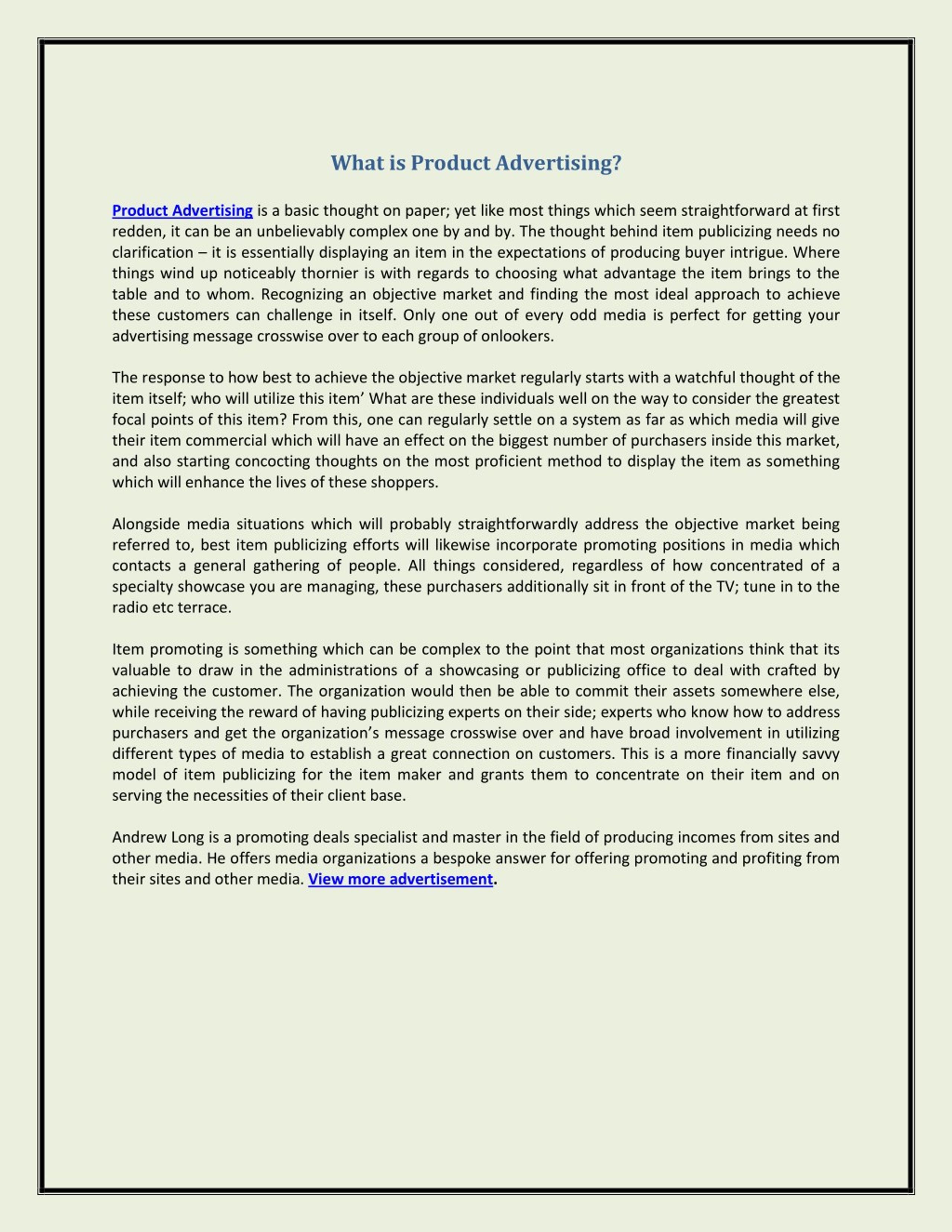 PPT - What is Product Advertising? PowerPoint Presentation, free ...