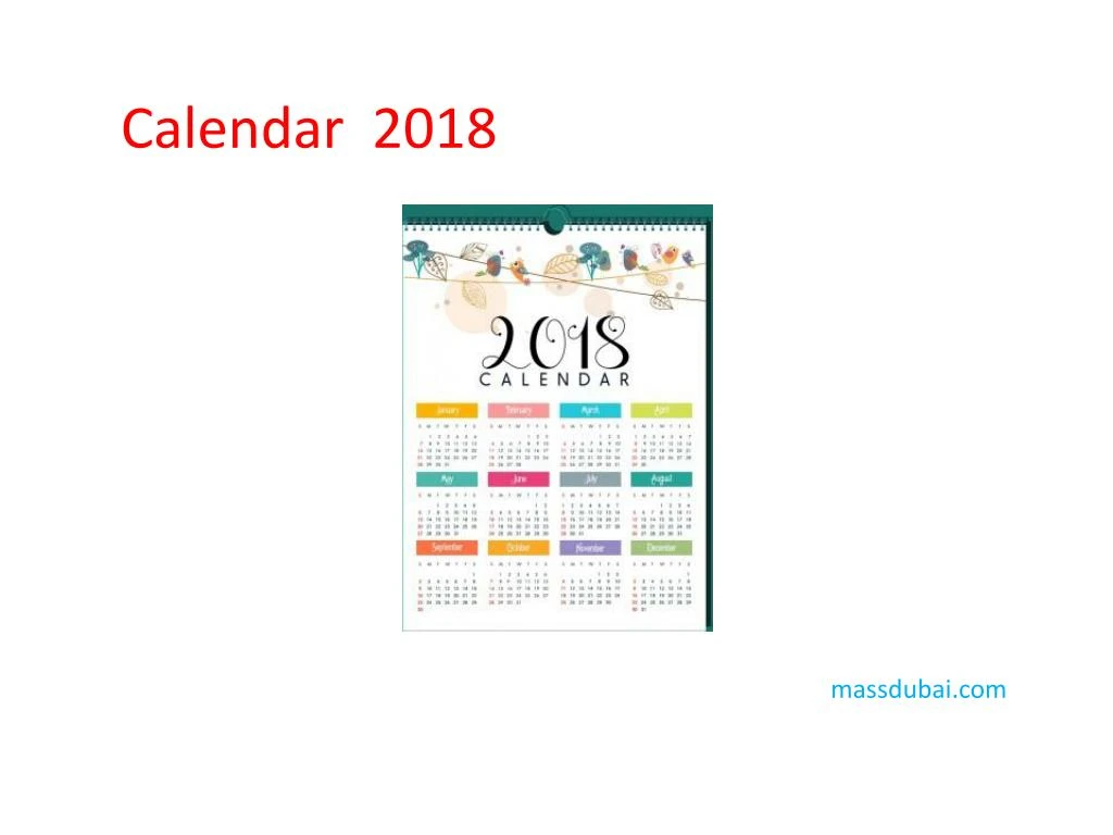 calendar 2018