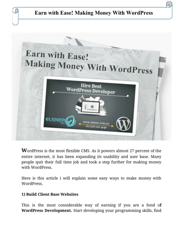 How to Make Money With WordPress: Tips From Wordpress Developers