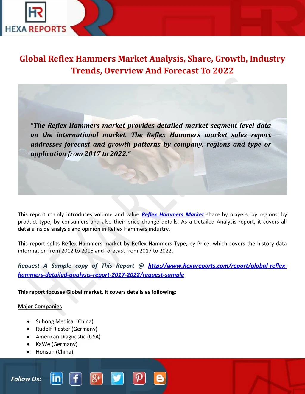 global reflex hammers market analysis share