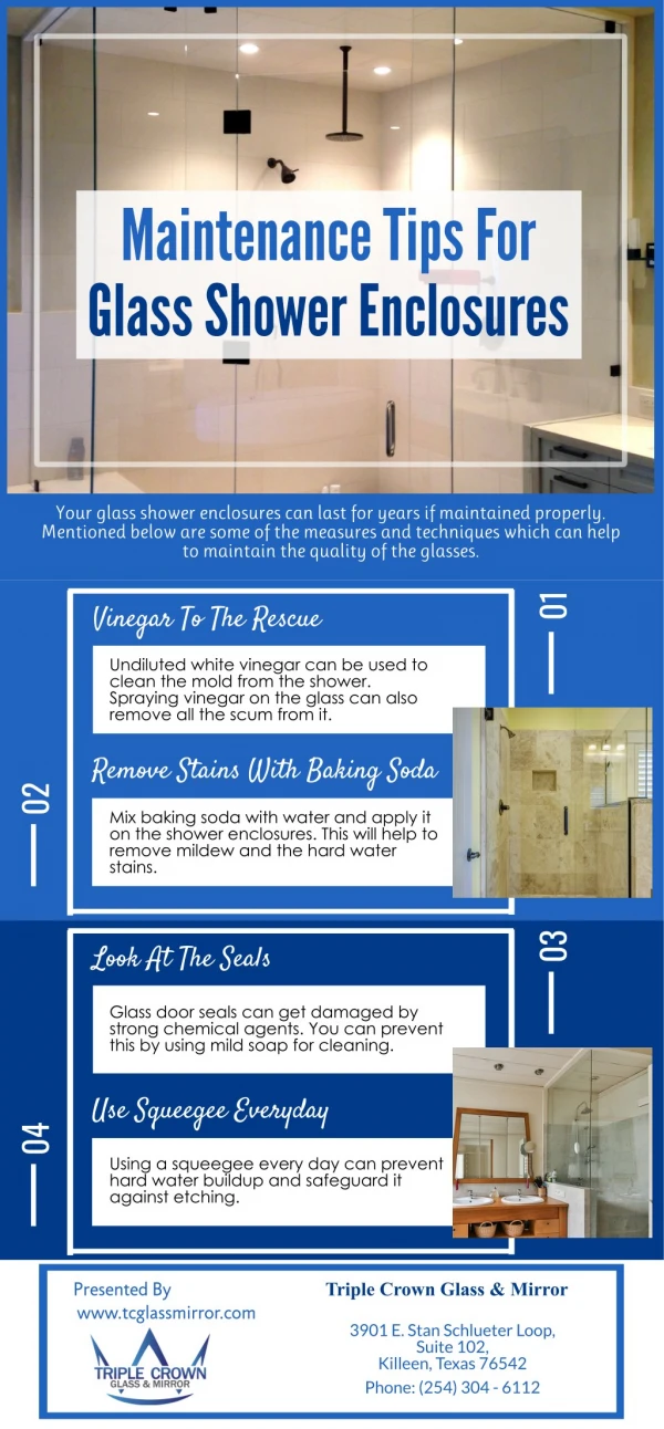 Maintenance Tips For Glass Shower Enclosures