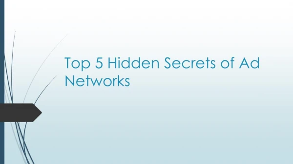 Hidden secrets of ad networks