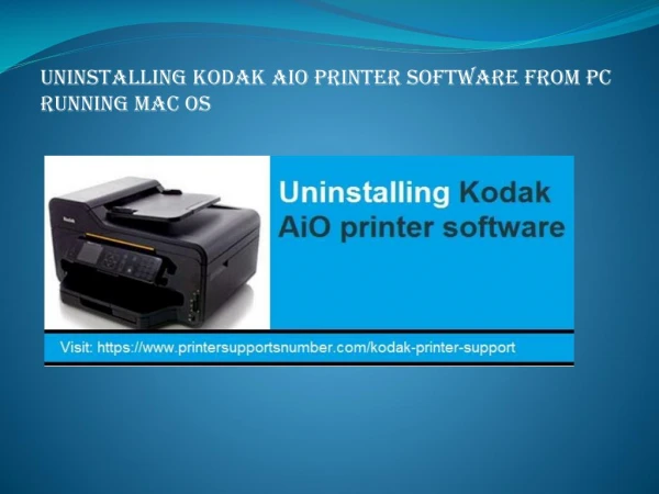 How to Uninstalling Kodak AiO printer software