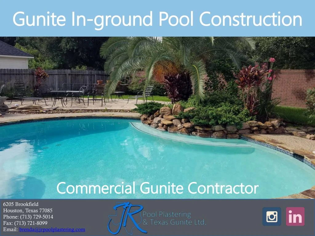 gunite in ground pool construction