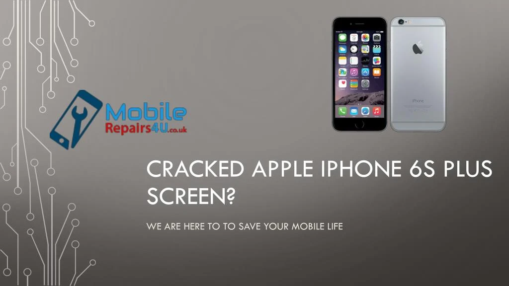cracked apple iphone 6s plus screen
