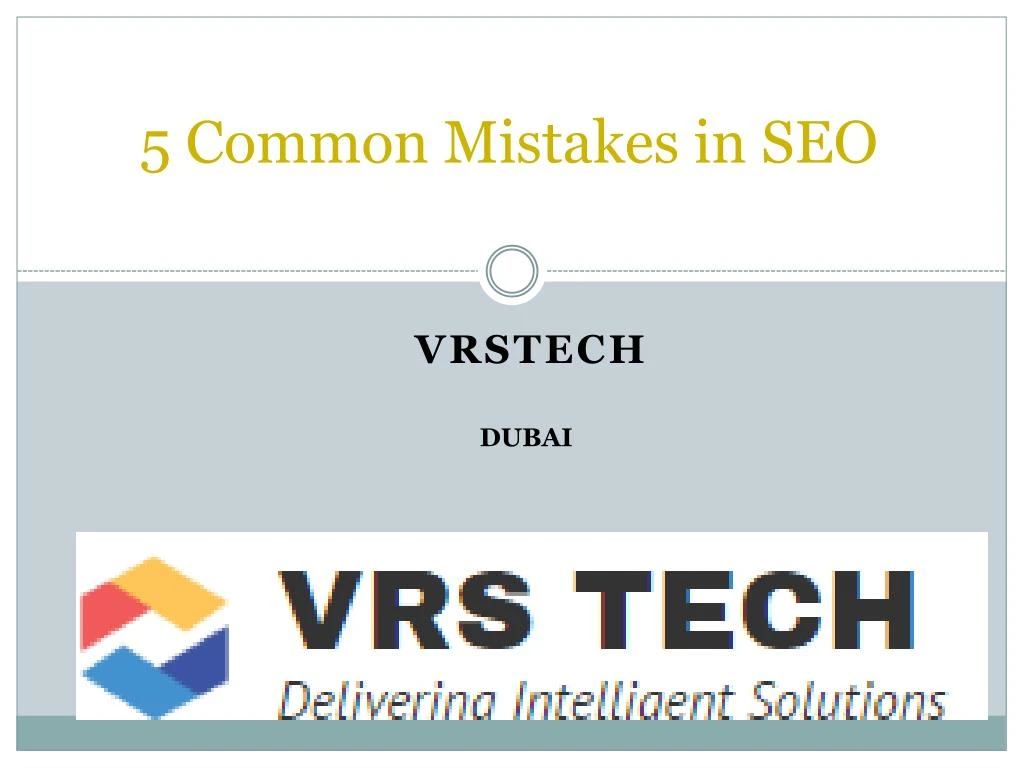 5 common mistakes in seo