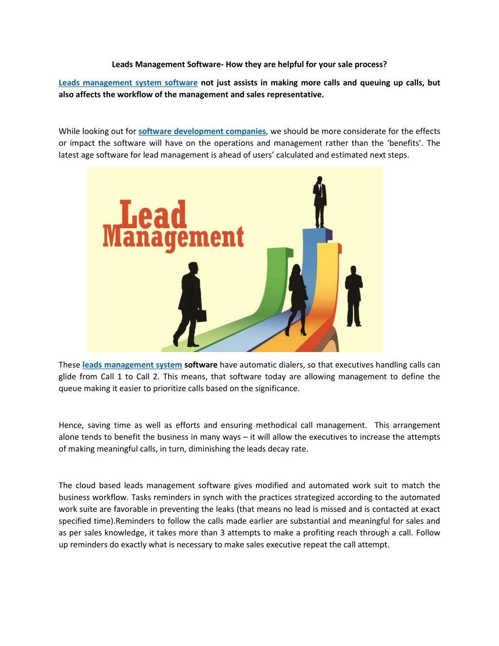 leads management software how they are helpful