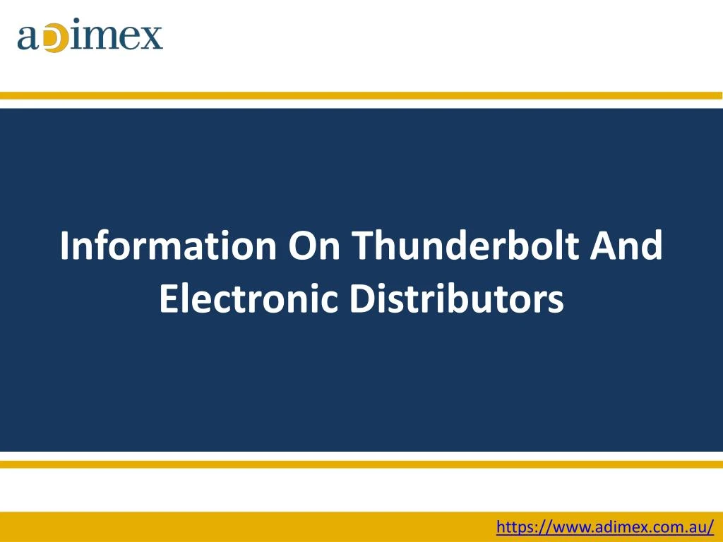 information on thunderbolt and electronic