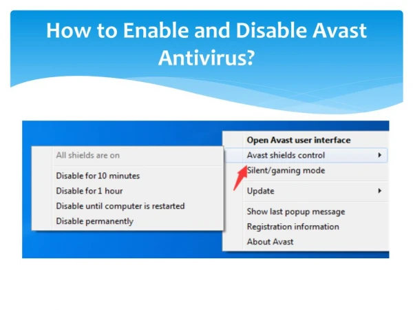 How to Enable and Disable Avast Antivirus?