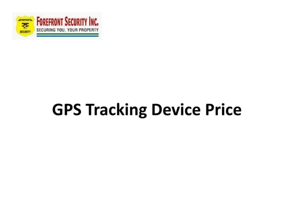 Gps Tracking Device Price