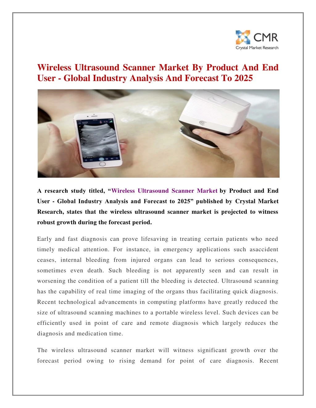 wireless ultrasound scanner market by product