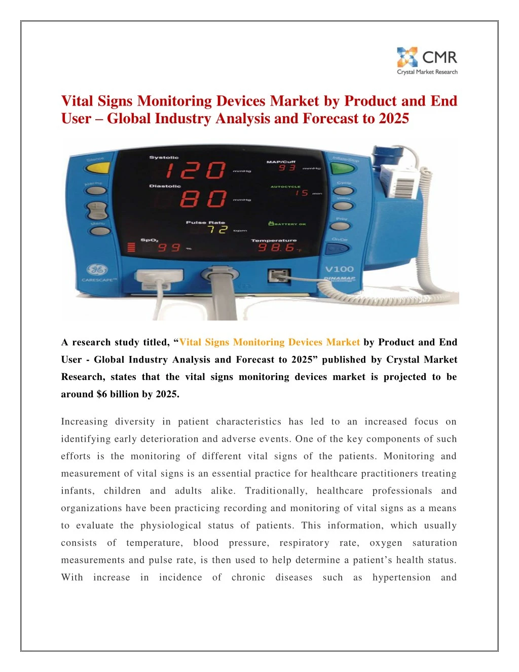 vital signs monitoring devices market by product