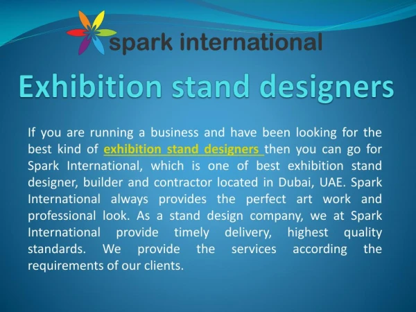 Exhibition stand designers