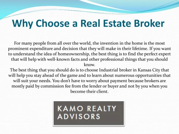 Why Choose a Real Estate Broker