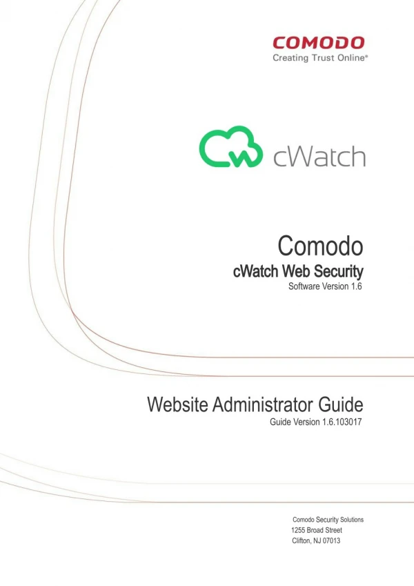 Domain Administrator Guide - Comodo cWatch