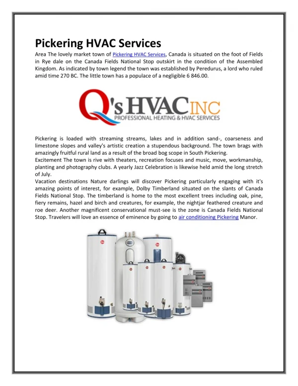 Pickering HVAC Services