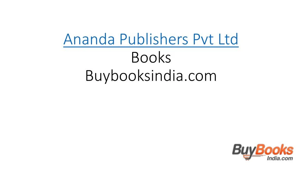 ananda publishers pvt ltd books buybooksindia com