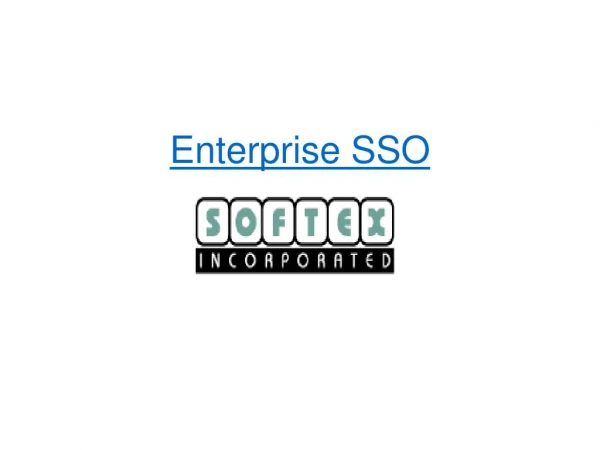 Enterprise SSO with Omnipass Enterprise - Softex
